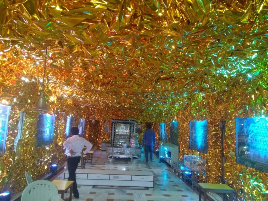 A Jain temple decorated for Paryushana